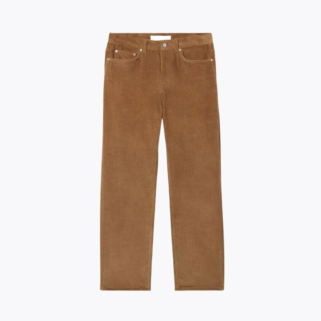 5-Pocket Straight Fit Velours-Hose Vahler Braun S 