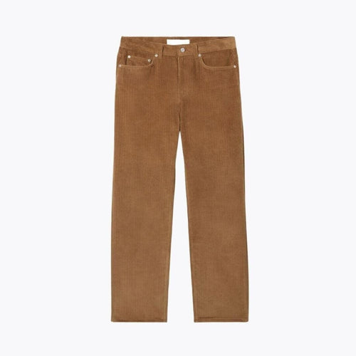 5-Pocket Straight Fit Velours-Hose Vahler Braun S 
