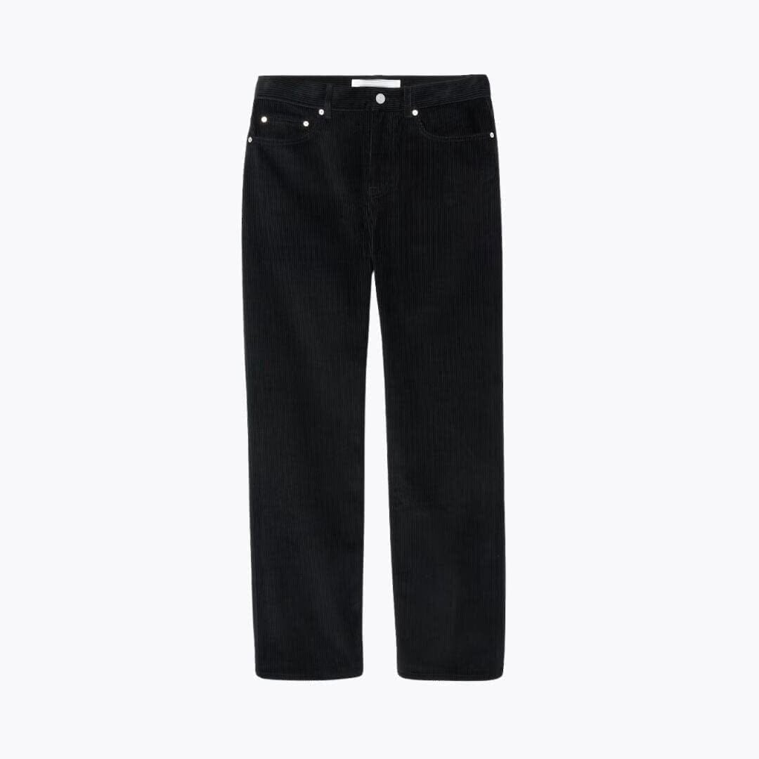 5-Pocket Straight Fit Velours-Hose Vahler Schwarz S 