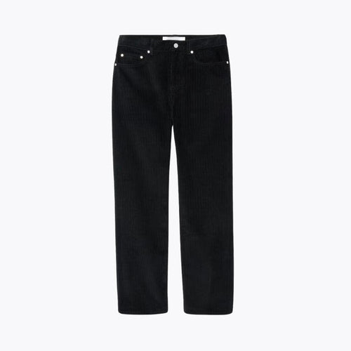 5-Pocket Straight Fit Velours-Hose Vahler Schwarz S 