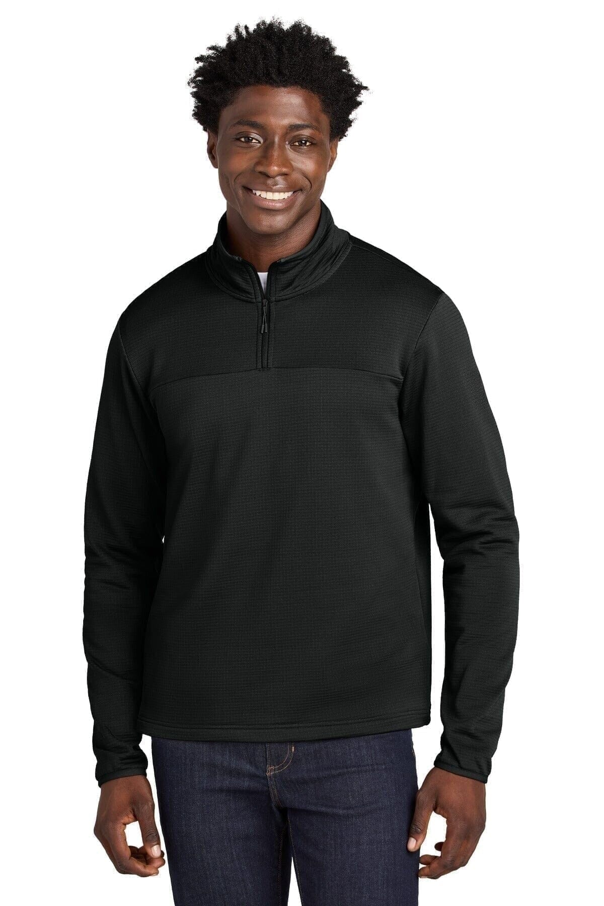 Aim 1/4-Zip Fleecejacke Vahler Schwarz S 