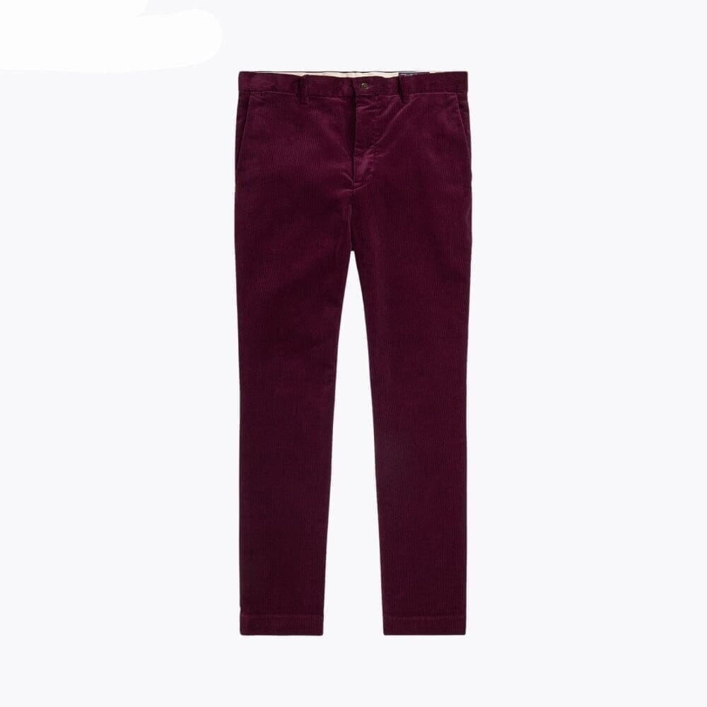 Andover Slim Fit Stretch Cord-Hose Vahler Rubinrot 28 