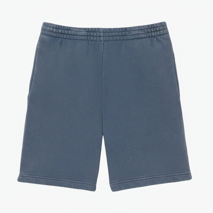 Baumwoll-Fleece Shorts Mit Wascheffekt Vahler Mineralblau S 