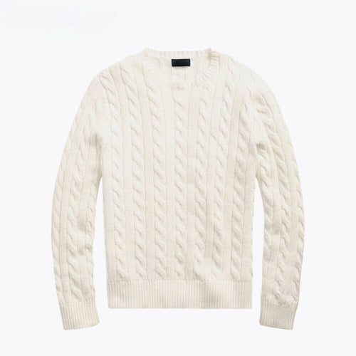 Baumwoll-Pullover Mit Zopfmuster Vahler Creme S 