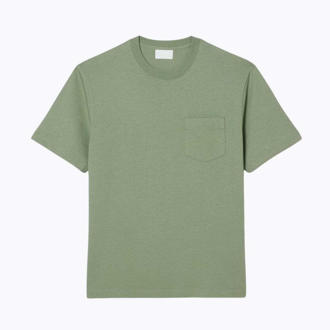 Baumwoll-T-Shirt Mit Brusttasche Vahler Grün S 