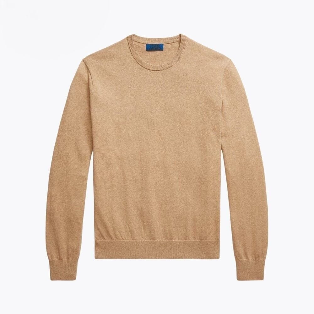 Baumwolle-Kaschmir Rundhals Pullover Vahler Karamell S 