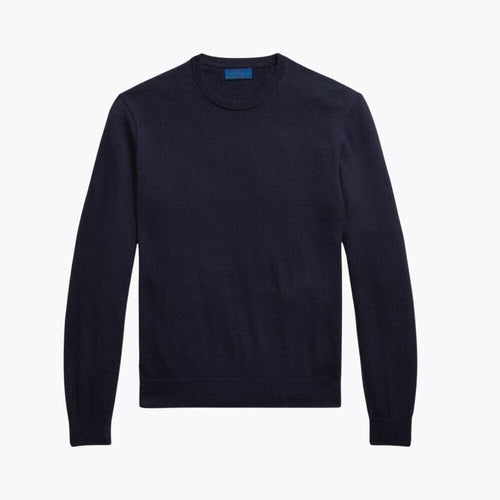 Baumwolle-Kaschmir Rundhals Pullover Vahler Marineblau S 