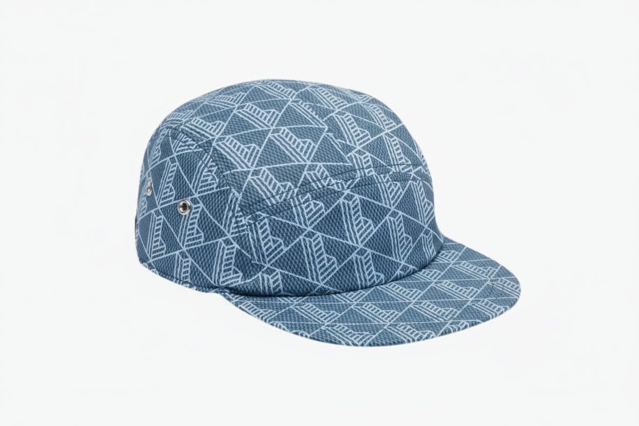 Bedruckte Twill Jockey Kappe Vahler Blau 