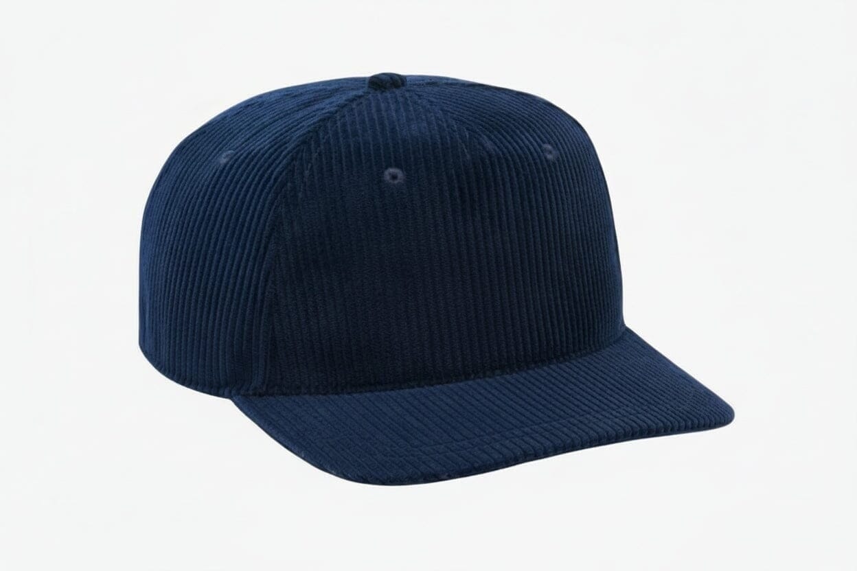 Bestickte Golf-Kappe Aus Cord Vahler Mitternachtsblau 