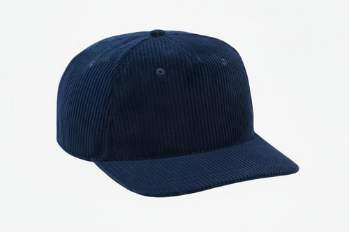 Bestickte Golf-Kappe Aus Cord Vahler Mitternachtsblau 