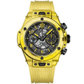 Black Yellow Sapphire 42mm Herrenchronograph Vahler 