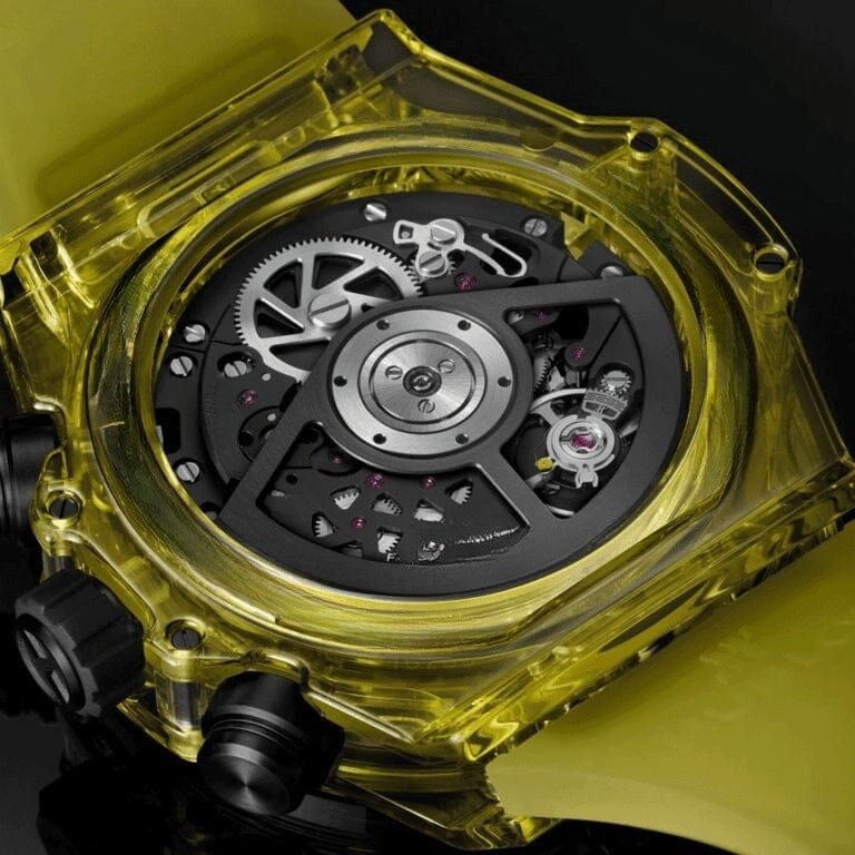 Black Yellow Sapphire 42mm Herrenchronograph Vahler 