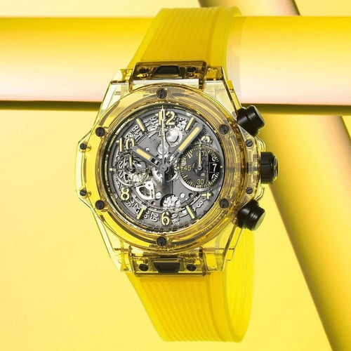Black Yellow Sapphire 42mm Herrenchronograph Vahler 