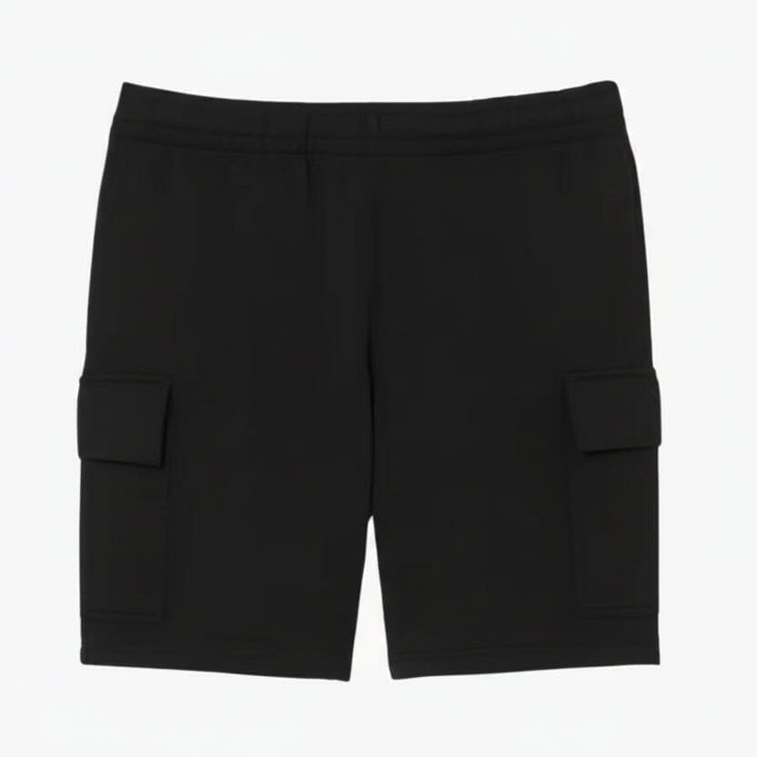 Cargo-Shorts Aus Baumwoll-Fleece Vahler Schwarz S 