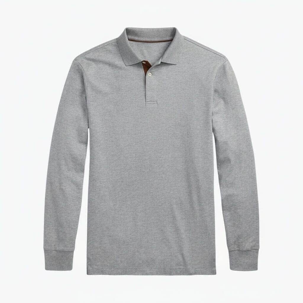 Classic Fit Polo-Shirt Aus Weicher Baumwolle Vahler Stahl Meliert S 