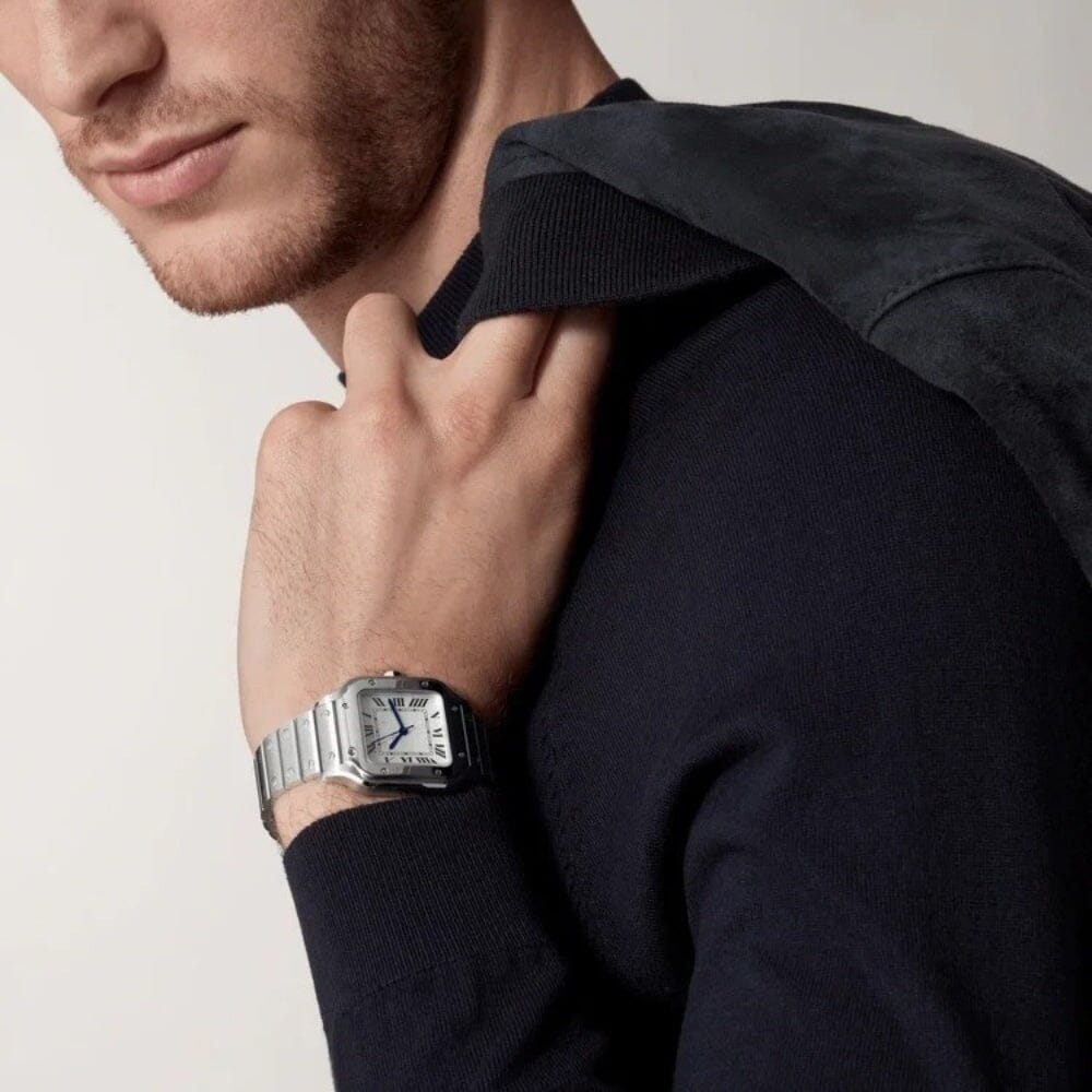 Classic Silber Herrenarmbanduhr Vahler 