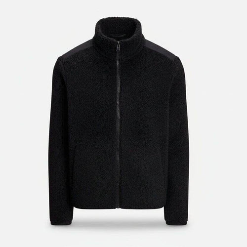 Curly Pile Fleece Jacke Vahler Schwarz S 
