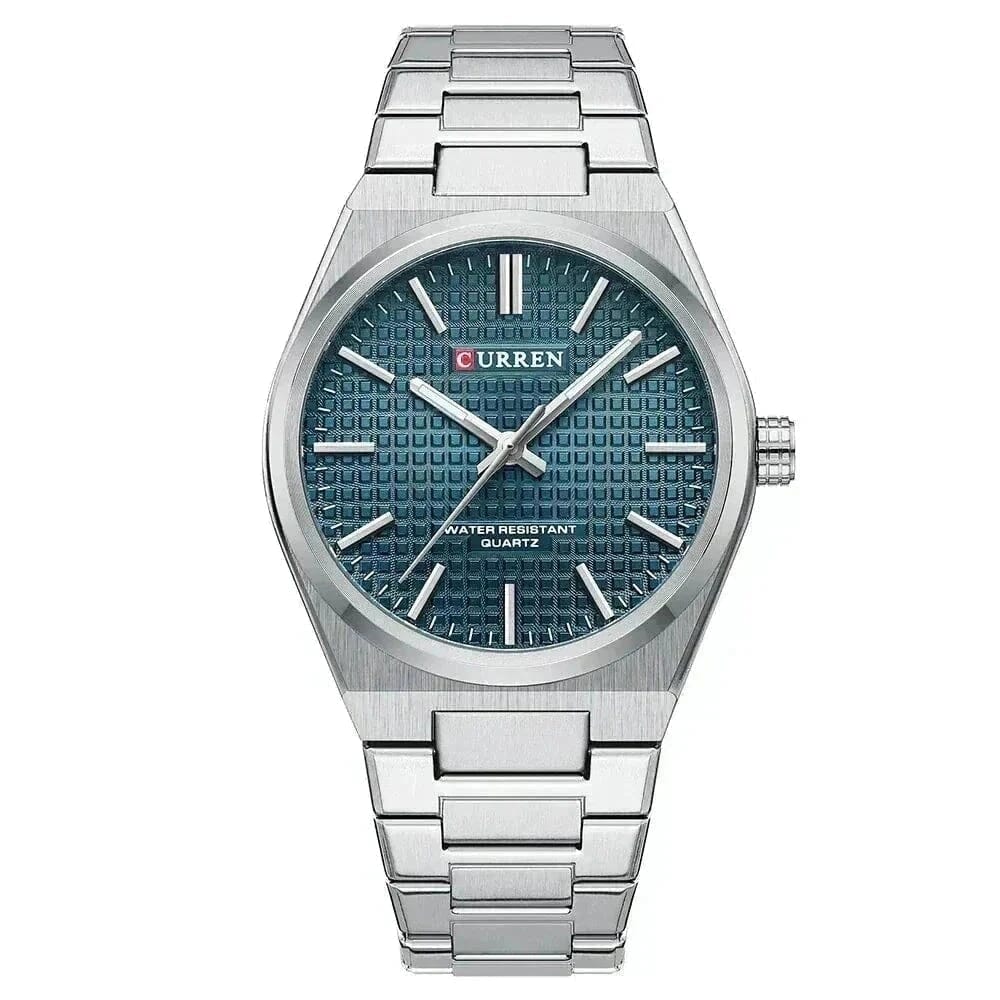 Curren Armbanduhr Vahler Silber Blau 