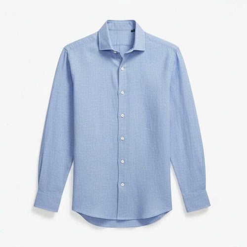 Custom Fit Leinenhemd Vahler Blau Weiß S 
