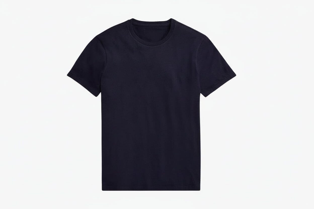 Custom Slim Fit Jersey Rundhals T-SHIRT Vahler Marineblau S 