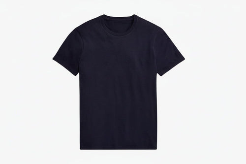 Custom Slim Fit Jersey Rundhals T-SHIRT Vahler Marineblau S 