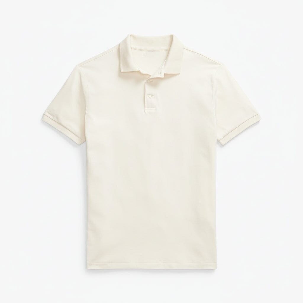Custom Slim Fit Stretch Mesh Polo-Shirt Vahler Creme S 