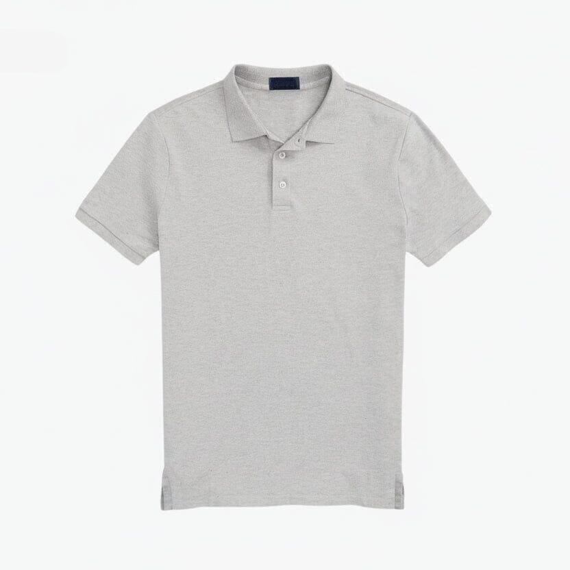 Custom Slim Fit Stretch Mesh Polo-Shirt Vahler Grau S 