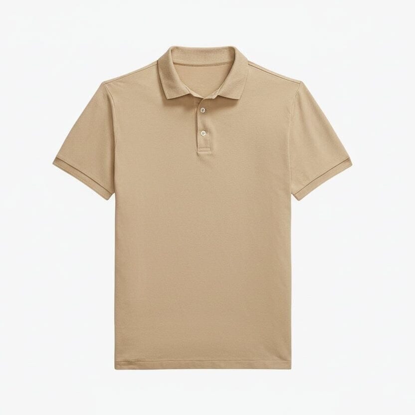 Custom Slim Fit Stretch Mesh Polo-Shirt Vahler Khaki S 