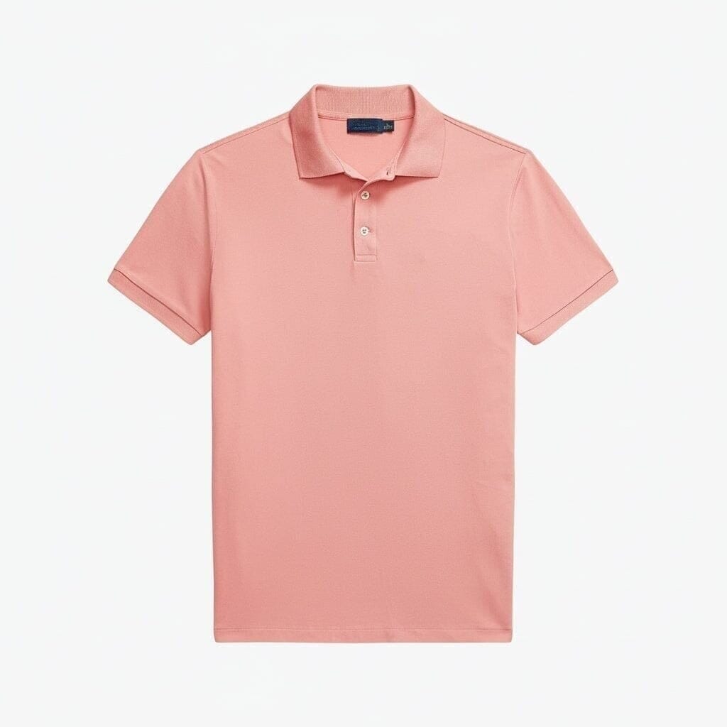 Custom Slim Fit Stretch Mesh Polo-Shirt Vahler Rosa S 