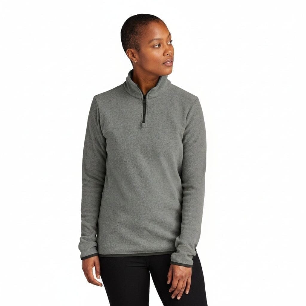 Damen Glacier 1/4-Zip Fleecejacke Vahler Medium Grey Heather S 