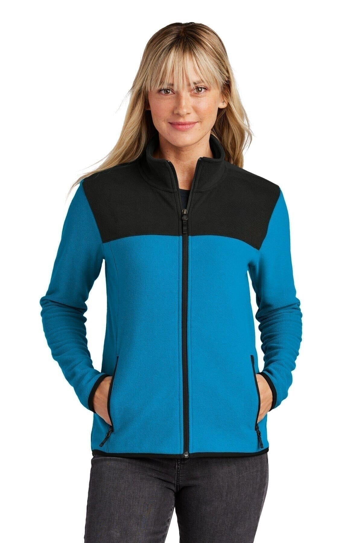 Damen Glacier Fleecejacke Mit Reißverschluss Vahler Heldenblau / Schwarz S 