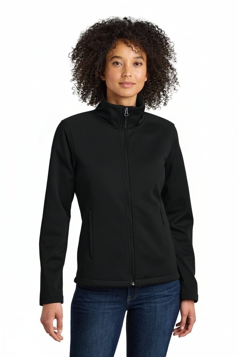 Damen Ridgewall Softshell-Jacke Mit Brustlogo Vahler Schwarz S 
