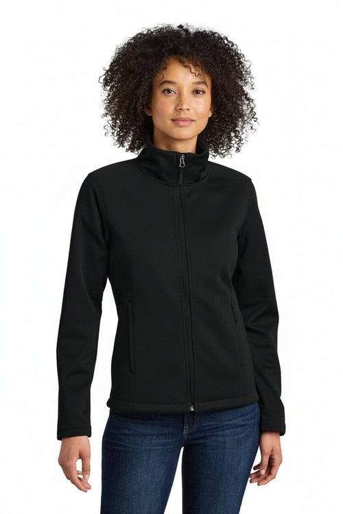 Damen Ridgewall Softshell-Jacke Mit Brustlogo Vahler Schwarz S 