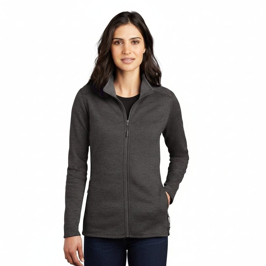 Damen Skyline Fleecejacke Mit Reißverschluss Vahler Dunkelgrau Meliert S 