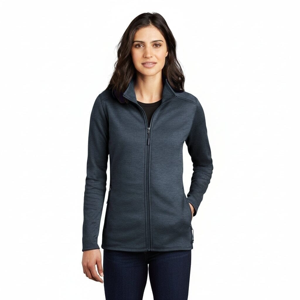 Damen Skyline Fleecejacke Mit Reißverschluss Vahler Urban Navy Meliert S 