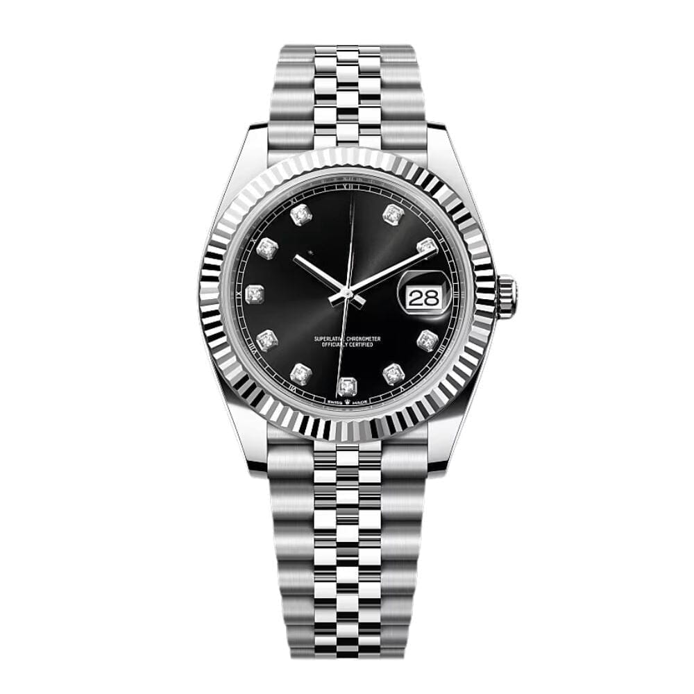 Datejust Diamant Schwarzes Zifferblatt Jubilee 41mm Vahler 