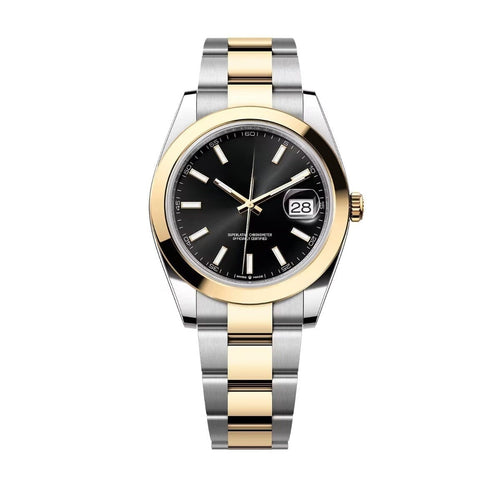 Datejust Gelbgold Schwarzes Zifferblatt 126303 Vahler 