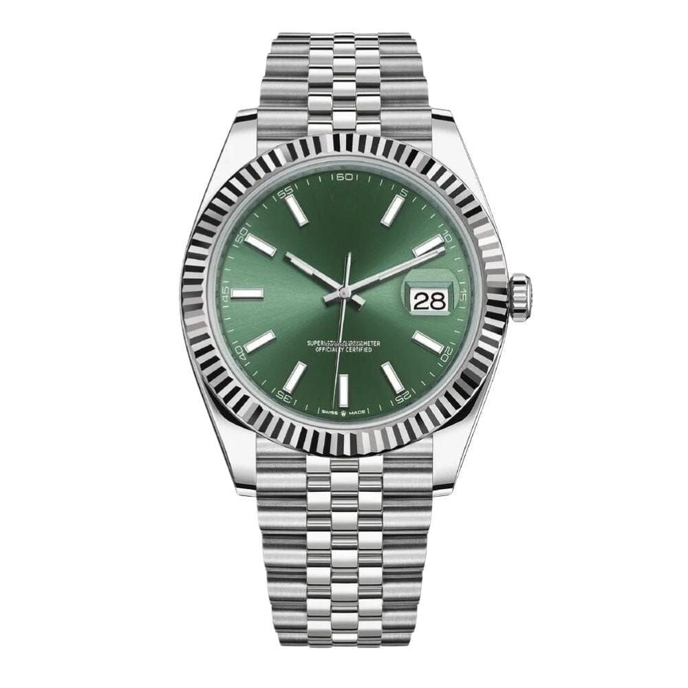 Datejust Grünes Zifferblatt Jubilee Armband 41mm Vahler 