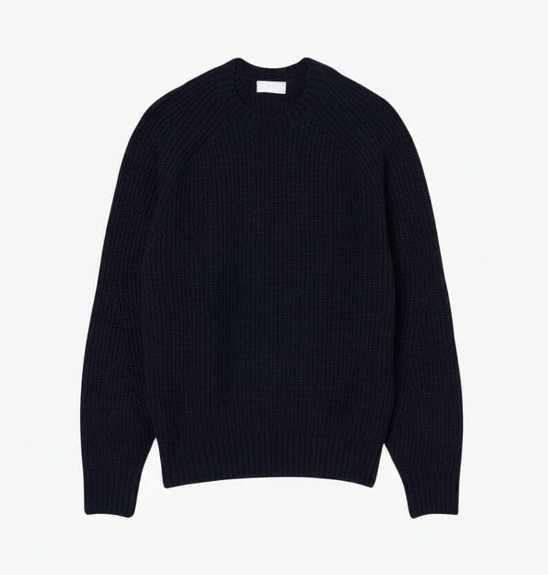 Dicker Pullover Aus Gekämmter Wolle Mit Rundhalsausschnitt Vahler Mitternachtsblau S 