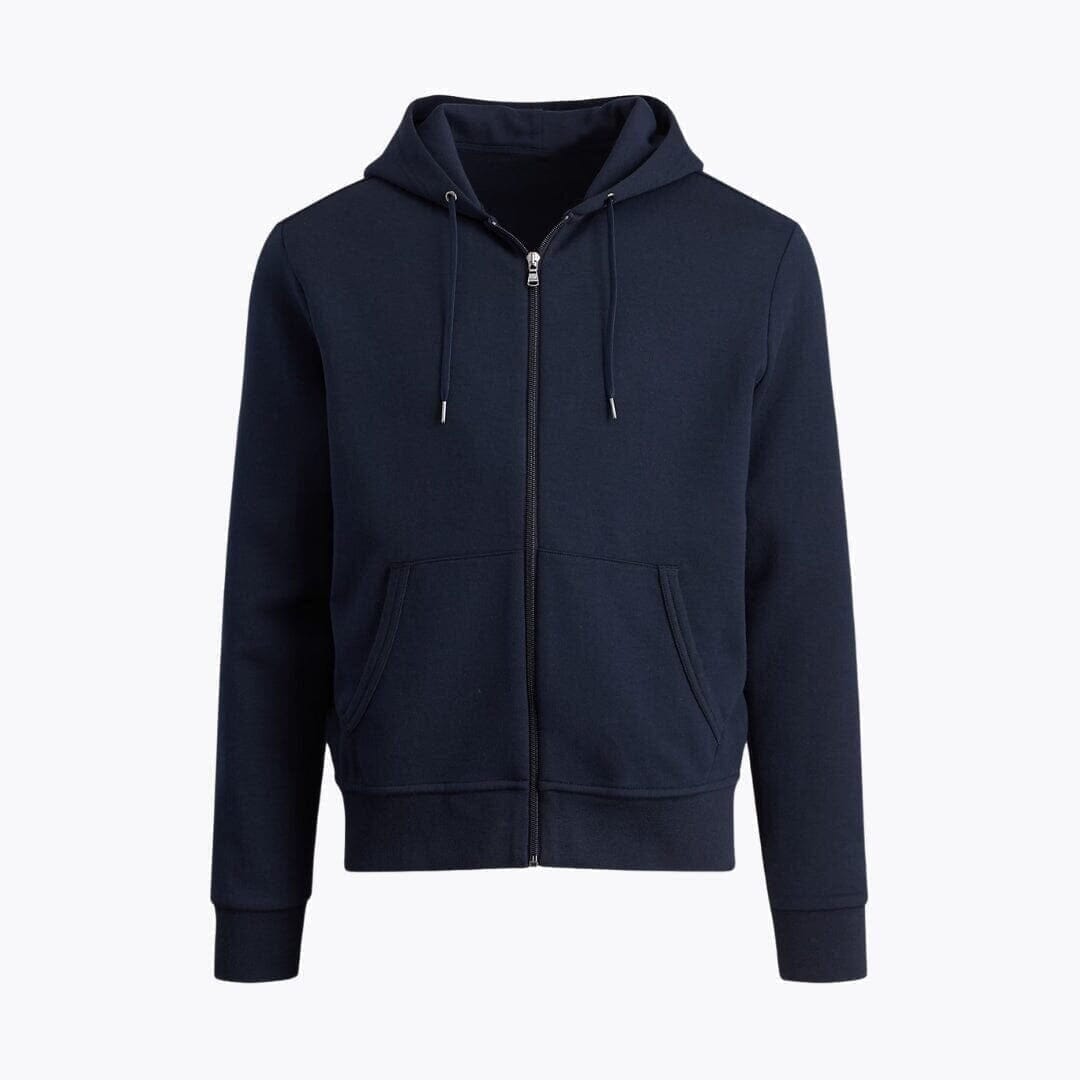 Doppelstrick Kapuzenjacke Mit Reißverschluss Vahler Fliegerblau S 