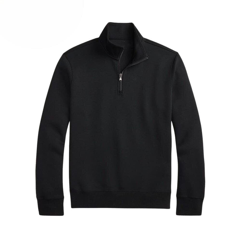Doppelstrick Stehkragen Pullover Mit Viertelreißverschluss Vahler Schwarz S 