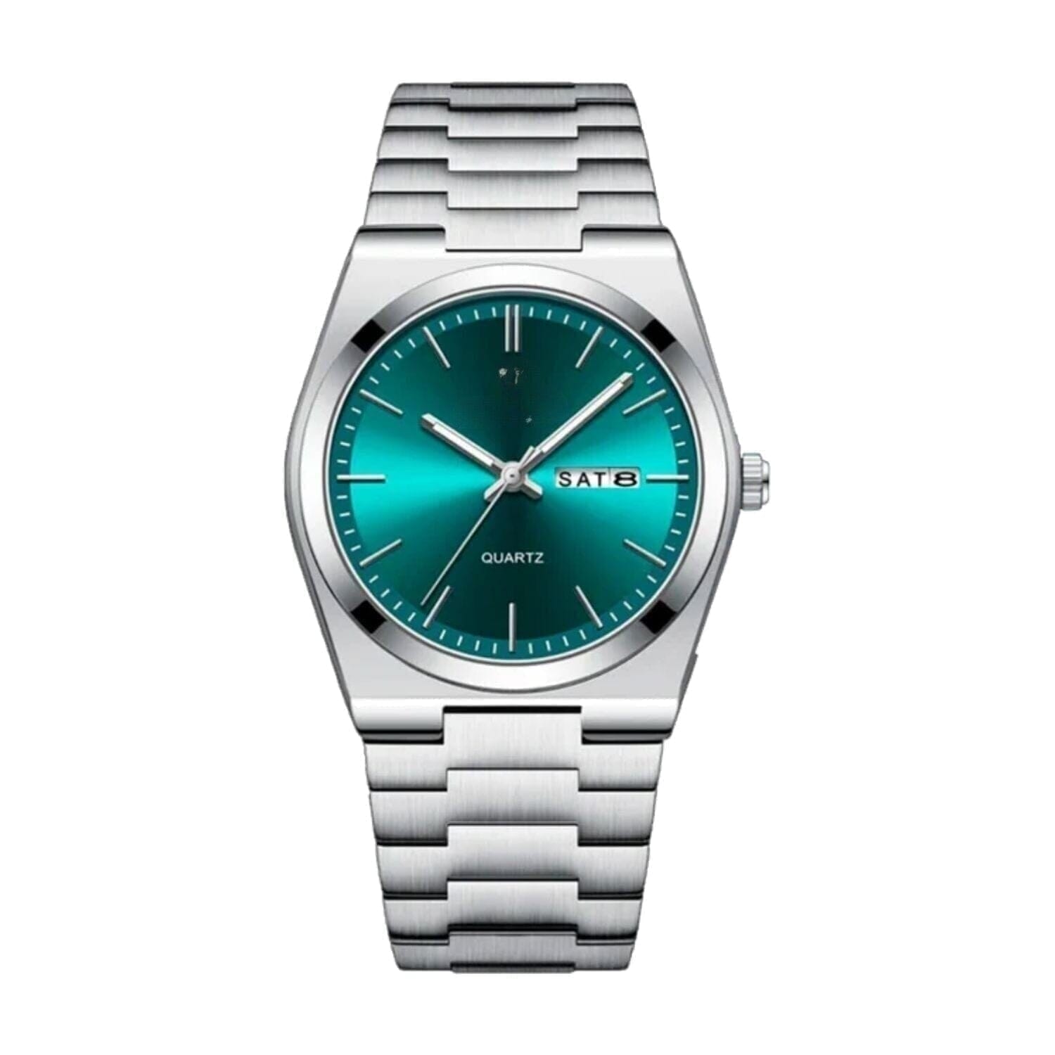 Essenza 40mm Uhr - Wasserdicht | Edelstahl Vahler Silber Grün 