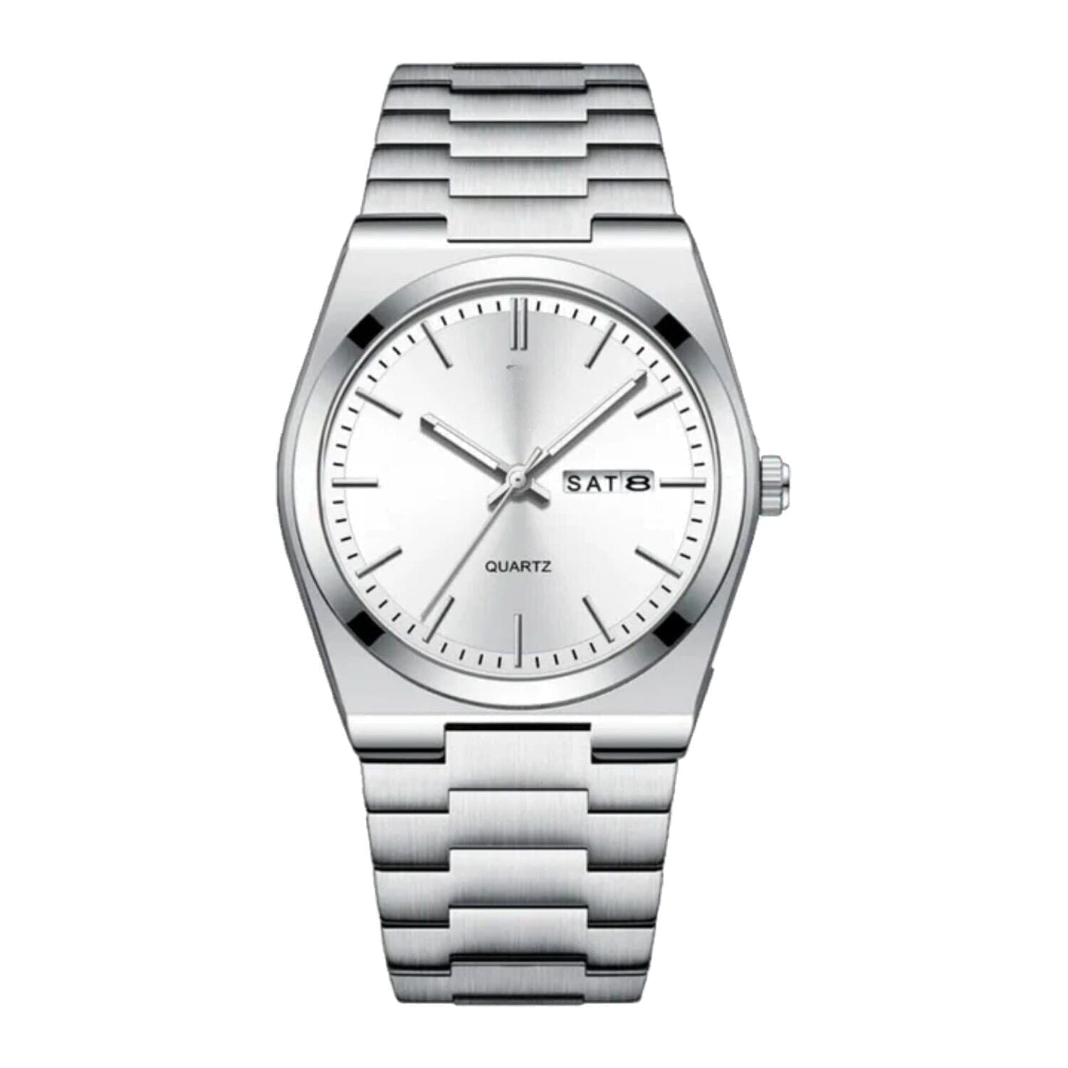 Essenza 40mm Uhr - Wasserdicht | Edelstahl Vahler Silber Weiß 
