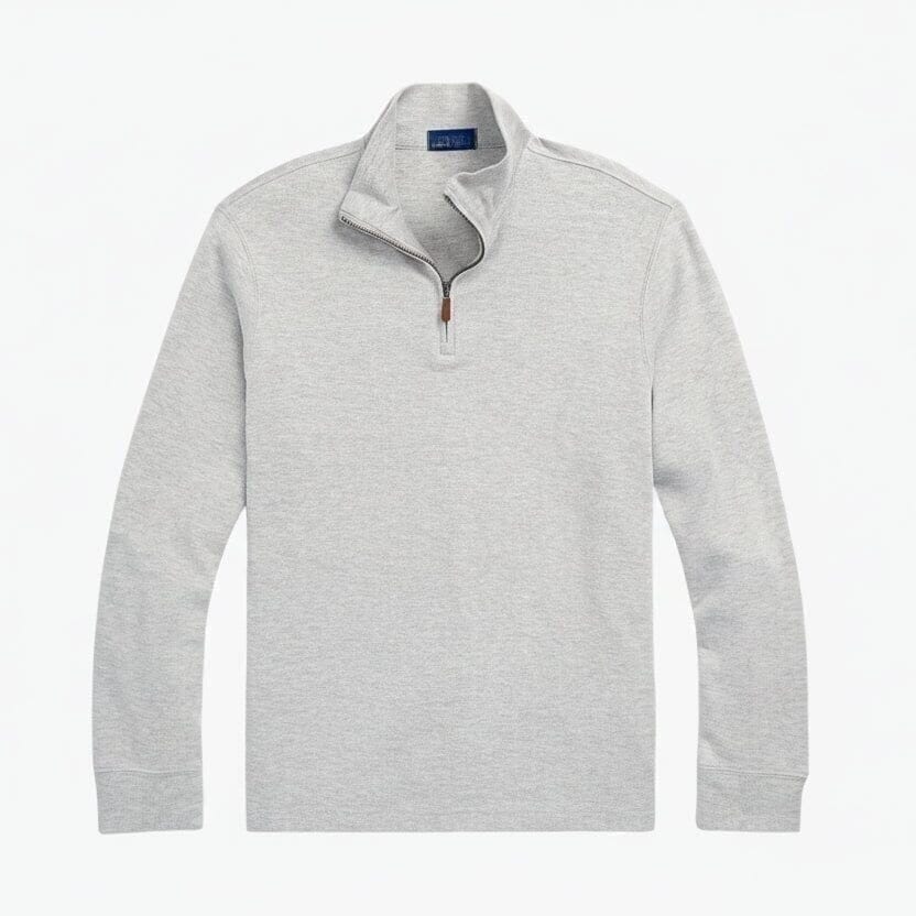 Estate-Rib Pullover Mit Viertel-Reißverschluss Vahler Andover Meliert S 