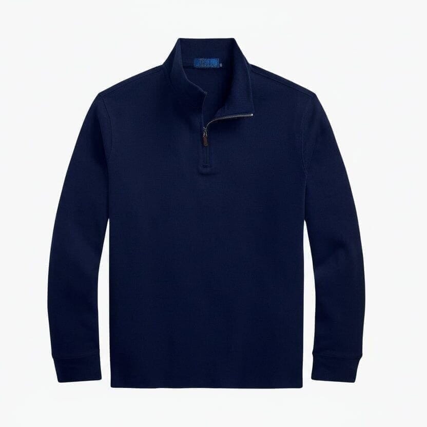 Estate-Rib Pullover Mit Viertel-Reißverschluss Vahler Kieferngrün meliert S 