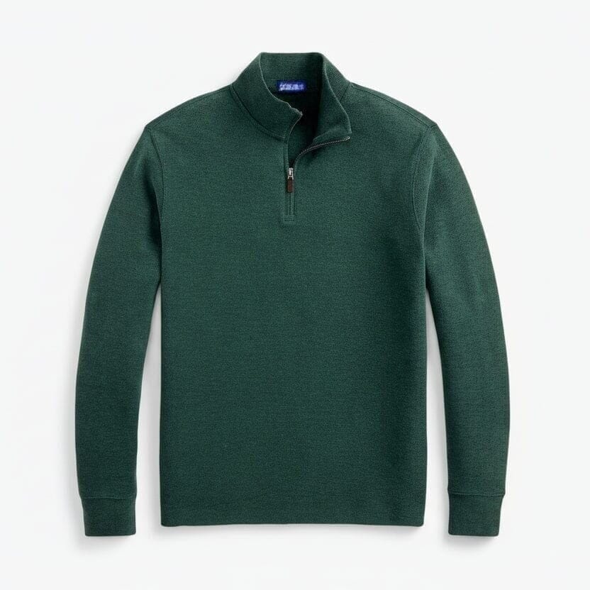 Estate-Rib Pullover Mit Viertel-Reißverschluss Vahler Marineblau S 