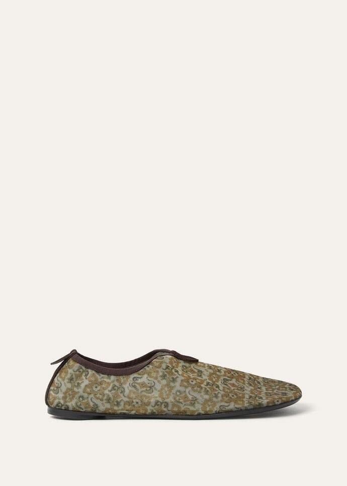 Flacher Slipper Floaty Damen - Light Olive/burnt Orange Vahler 