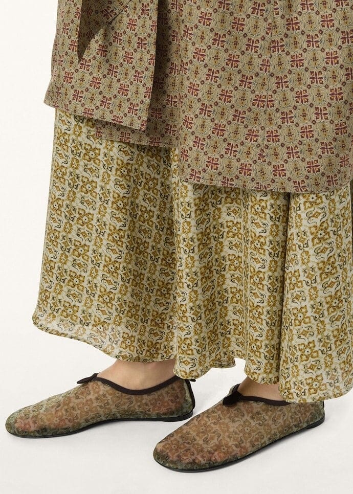 Flacher Slipper Floaty Damen - Light Olive/burnt Orange Vahler 