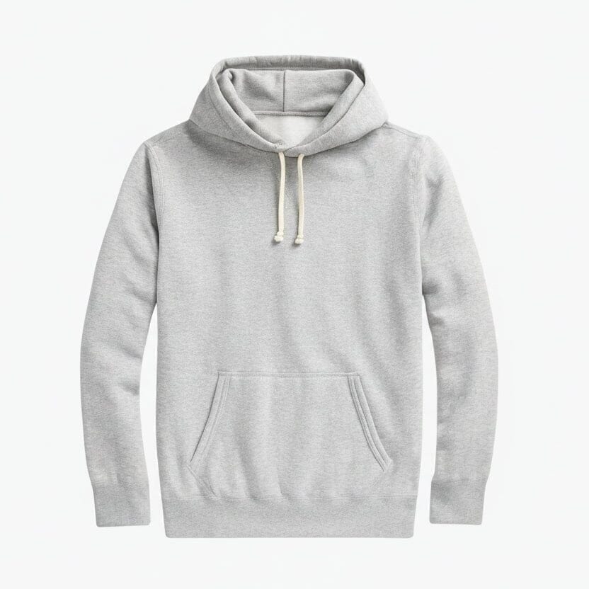 Fleece Kapuzenpullover Mit Reißverschluss Vahler Grau meliert S 