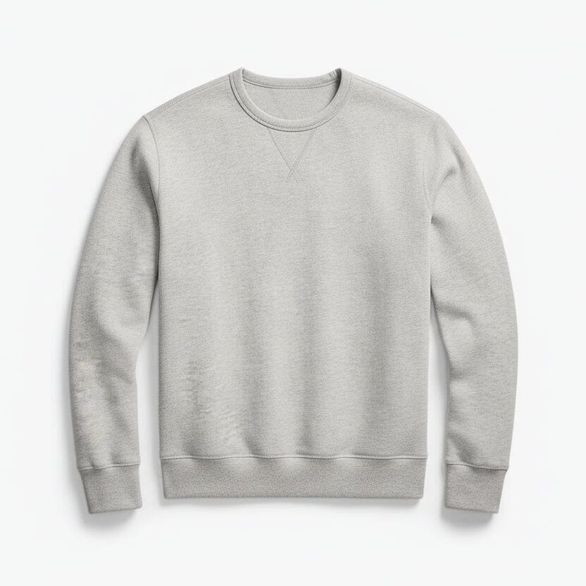 Fleece Sweatshirt Aus Baumwollmischung Vahler Grau meliert S 